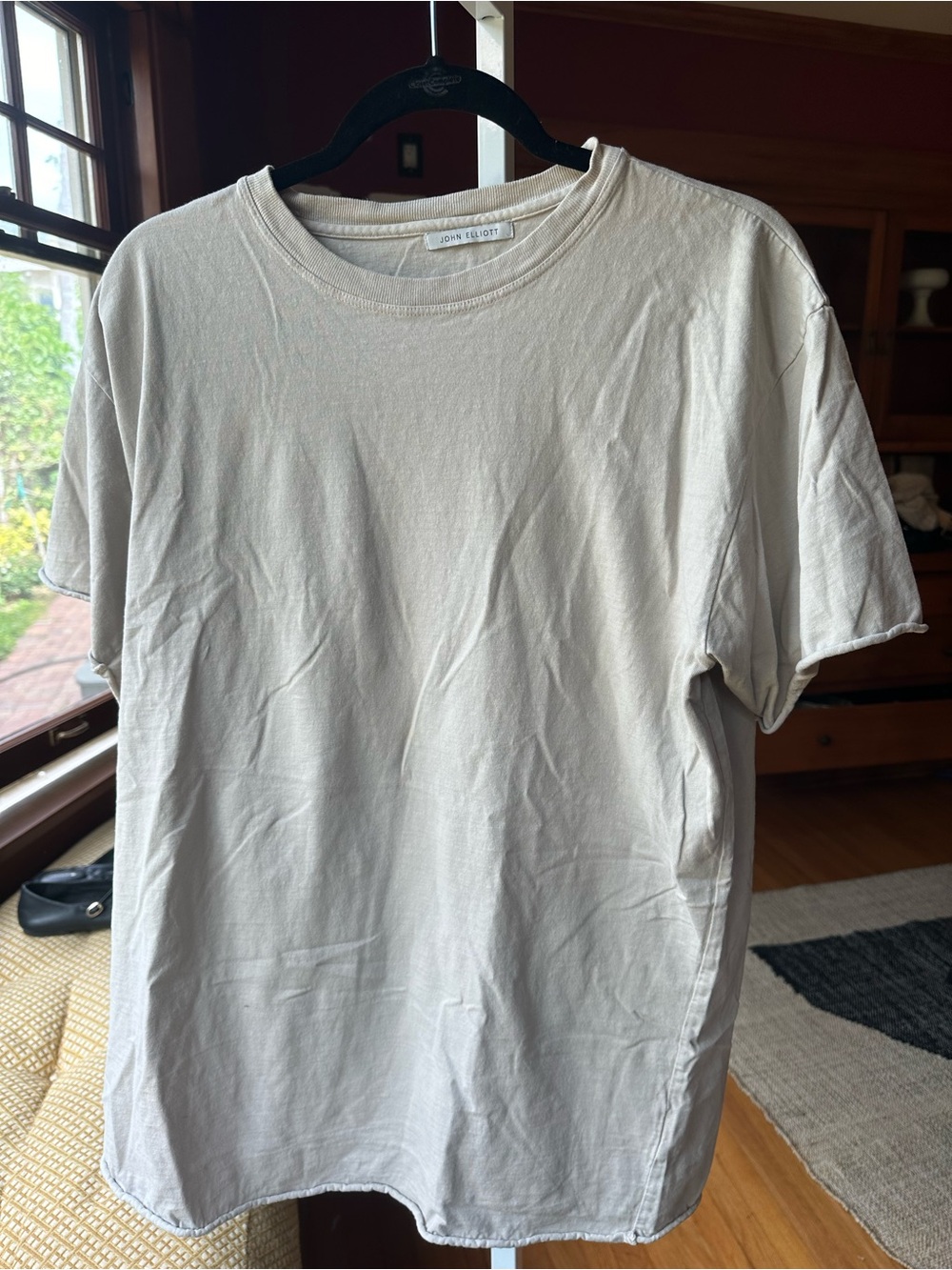 John Elliott Short Sleeve Crewneck T-Shirt - Light Taupe